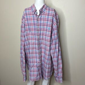 Ralph Lauren pink plaid button down men’s shirt XL